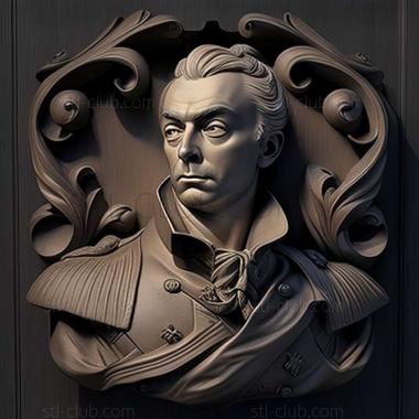 3D model John Singleton Copley American artist (STL)